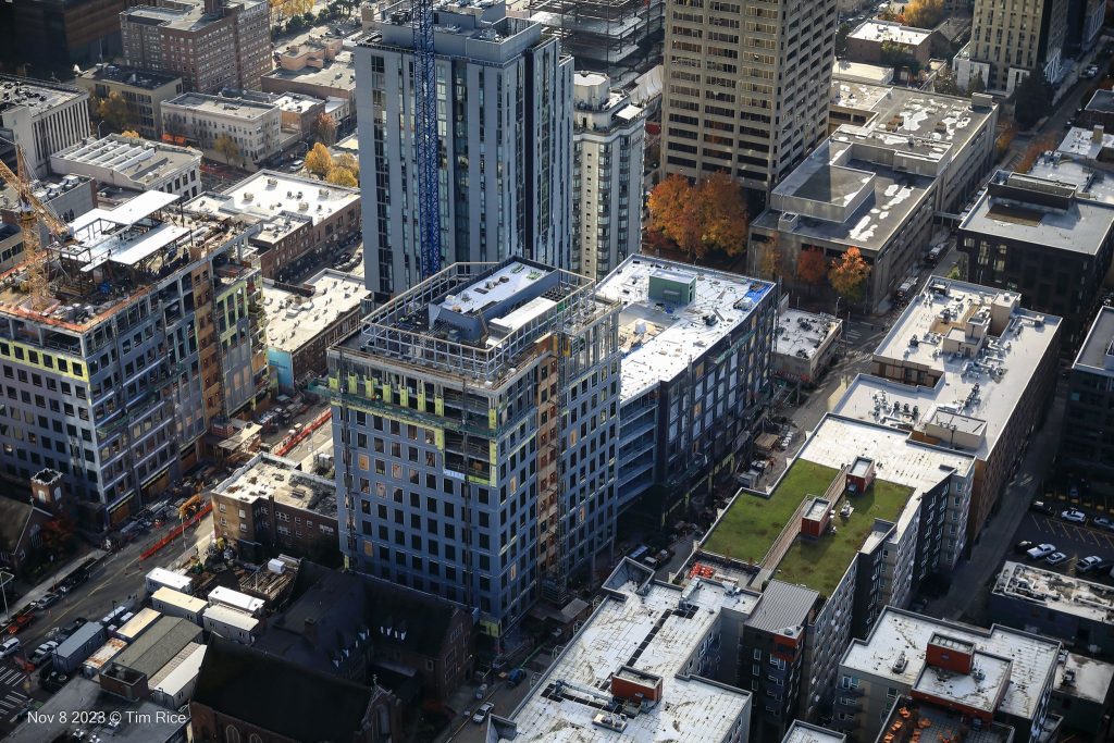 12-Story U-District Mixed-Use Project Tops Off
